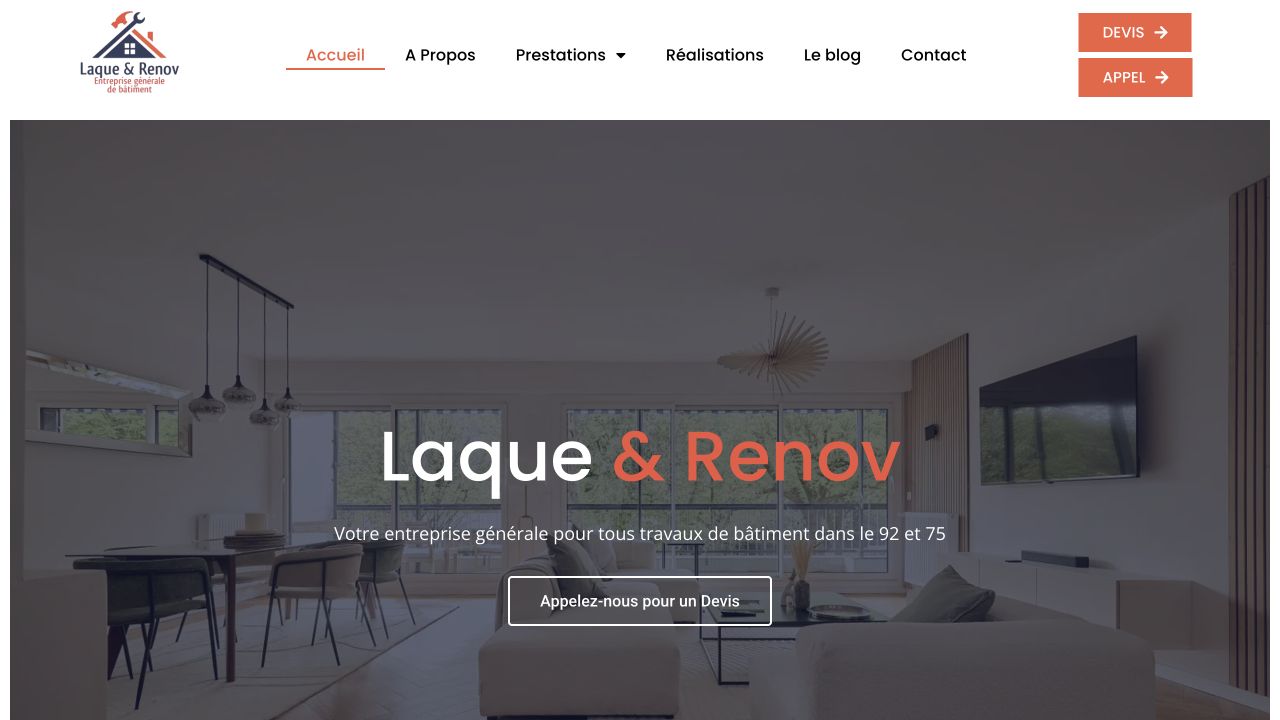 Capture du site de Laque & Renov