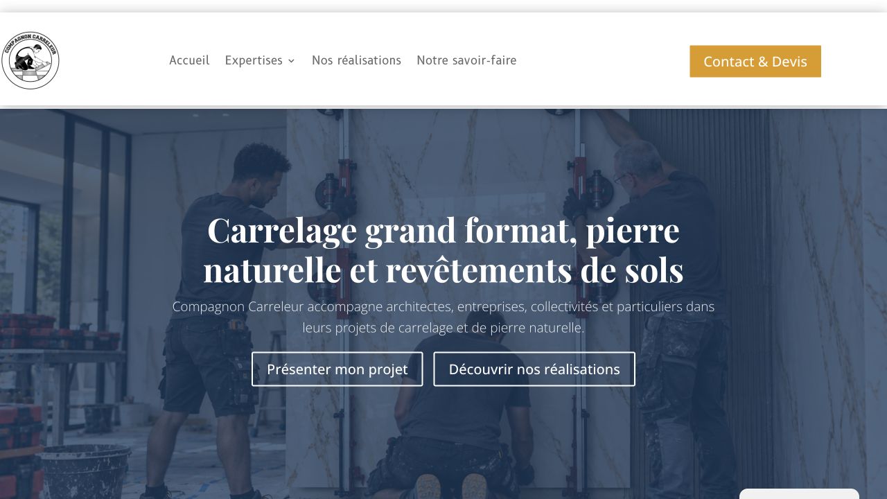 Capture du site de Compagnon Carreleur Paris Ouest