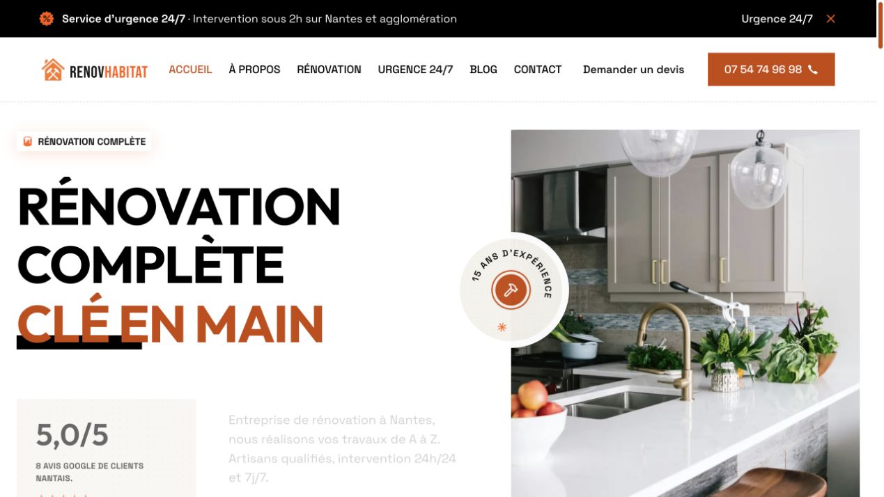 Capture du site de Renov Habitat