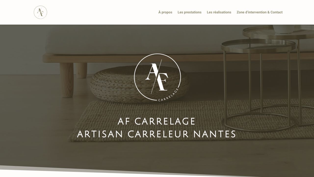 Capture du site de AF Carrelage